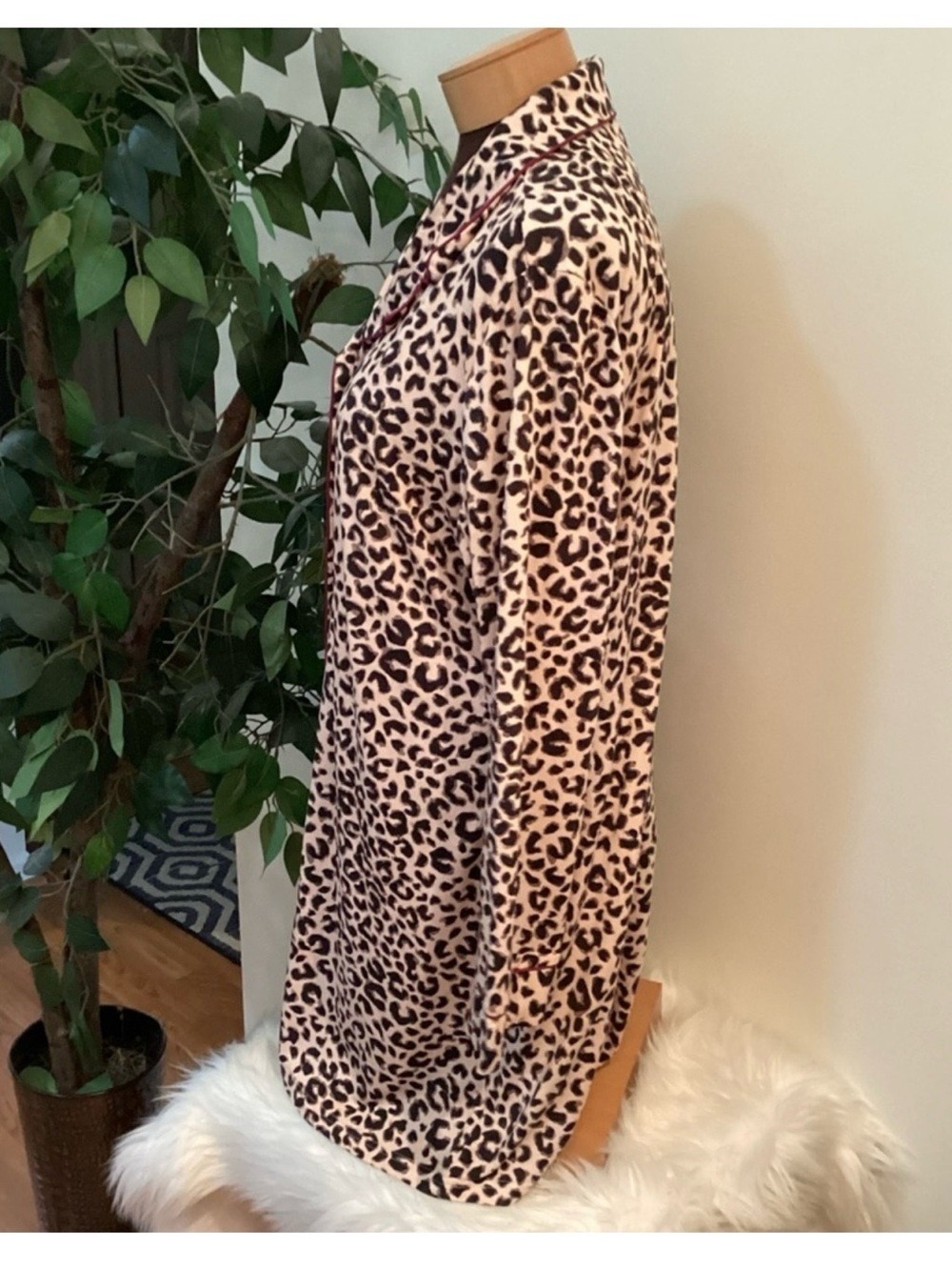 Nicole Miller New York Leopard Print Sleep Shirt Nightgown XL - Picture 4 of 16